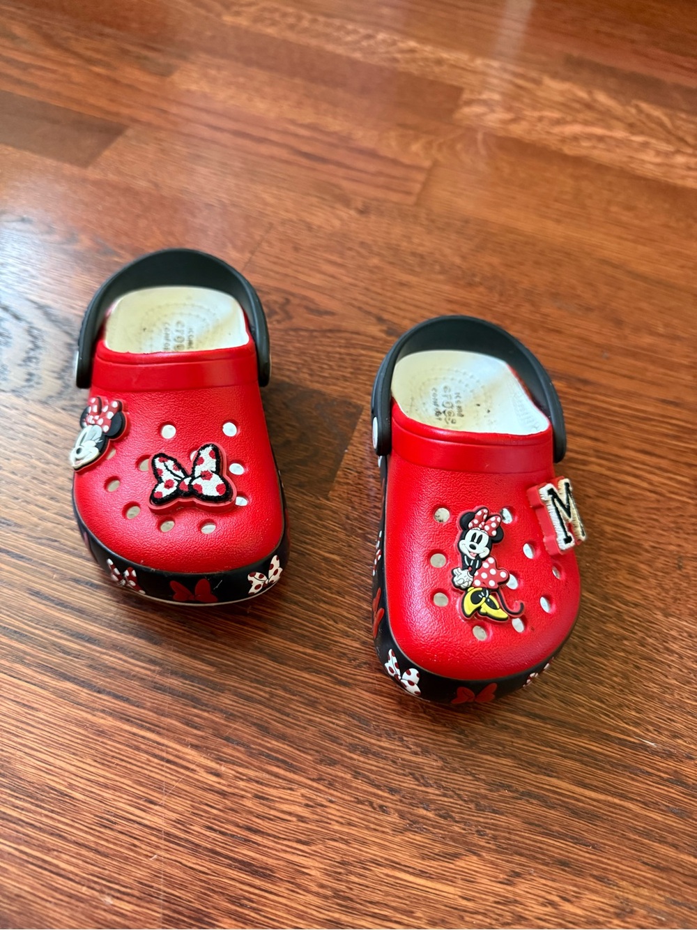 Kids Red Minnie Mouse Slip-On crocs Shoes